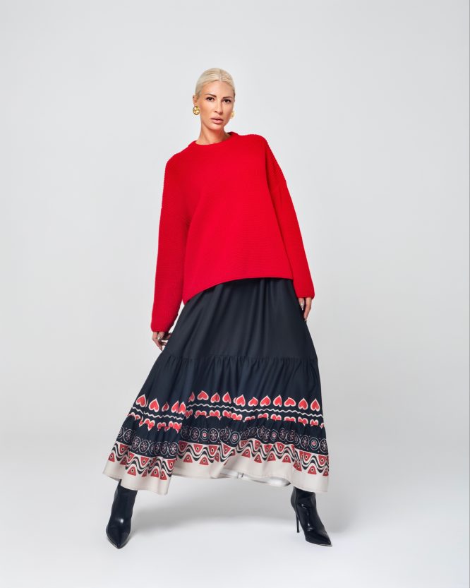 SALMA ΠΛΕΚΤΗ ΜΠΛΟΥΖΑ (RED) MAMOUSH new arrivals 4