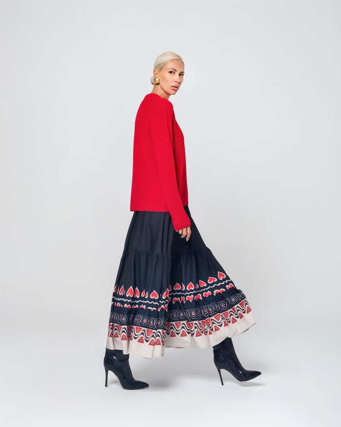 SALMA ΠΛΕΚΤΗ ΜΠΛΟΥΖΑ (RED) MAMOUSH new arrivals 5