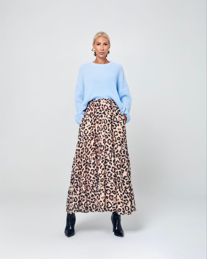 KIMBERLY ΜΙΔΙ ΦΟΥΣΤΑ (ANIMAL PRINT) MAMOUSH new arrivals 3