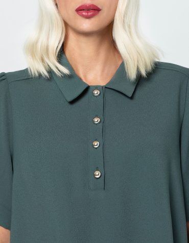 NORA ΜΠΛΟΥΖΑ ΜΕ ΧΡΥΣΑ ΚΟΥΜΠΙΑ (OLIVE) MAMOUSH BLOUSES 2