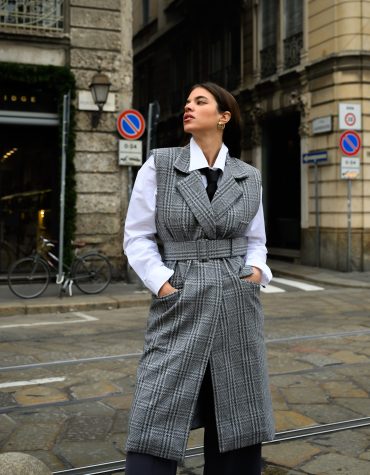 MIA ΜΑΚΡΥ ΓΙΛΕΚΟ (GREY PLAID) MAMOUSH VEST