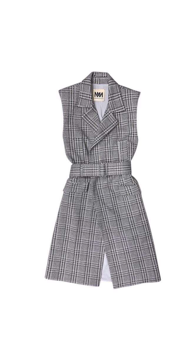 MIA ΜΑΚΡΥ ΓΙΛΕΚΟ (GREY PLAID) MAMOUSH VEST 10