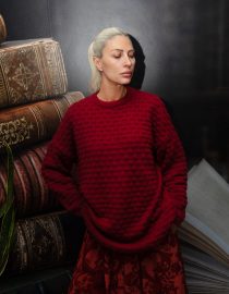 SONIA OVERSIZE ΠΛΕΚΤΗ ΜΠΛΟΥΖΑ (BORDEAUX) MAMOUSH BLOUSES 8