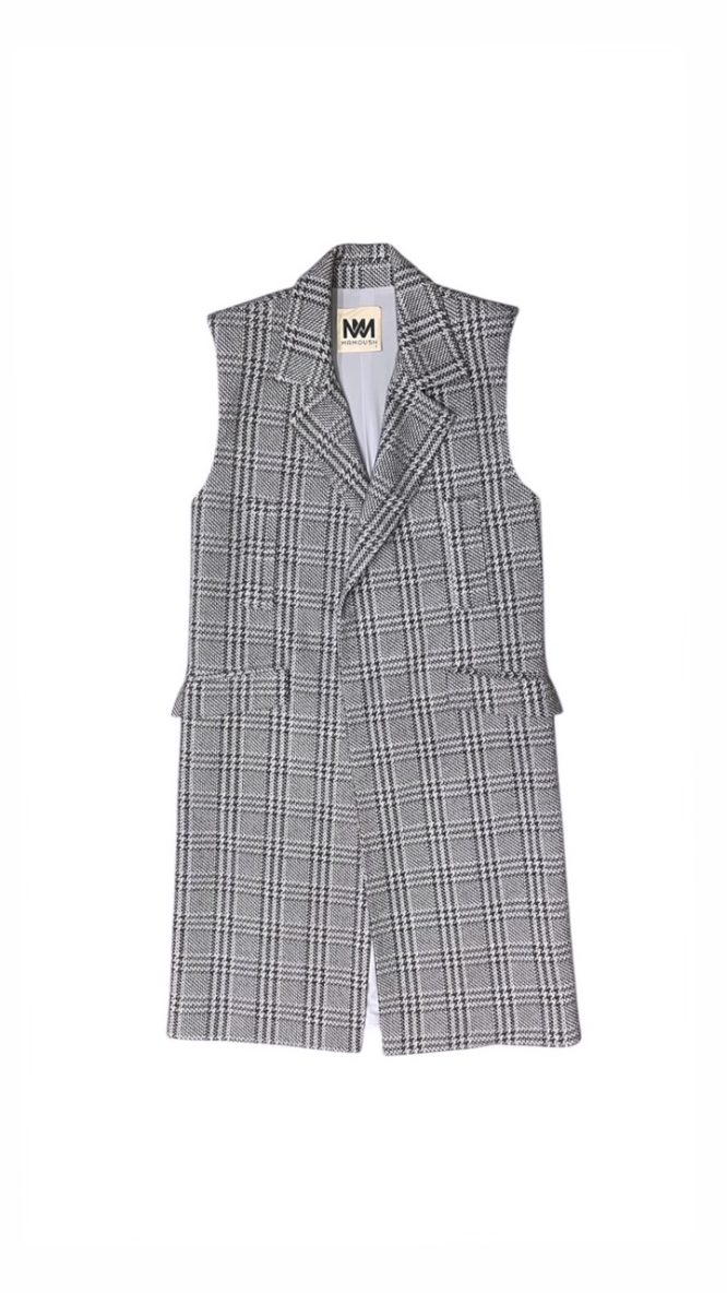 MIA ΜΑΚΡΥ ΓΙΛΕΚΟ (GREY PLAID) MAMOUSH VEST 11