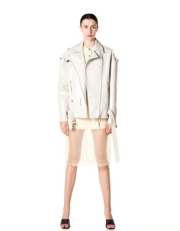 ΔΕΡΜΑΤΙΝΟ JACKET OVERSIZE (ICE) MILKWHITE new arrivals 2