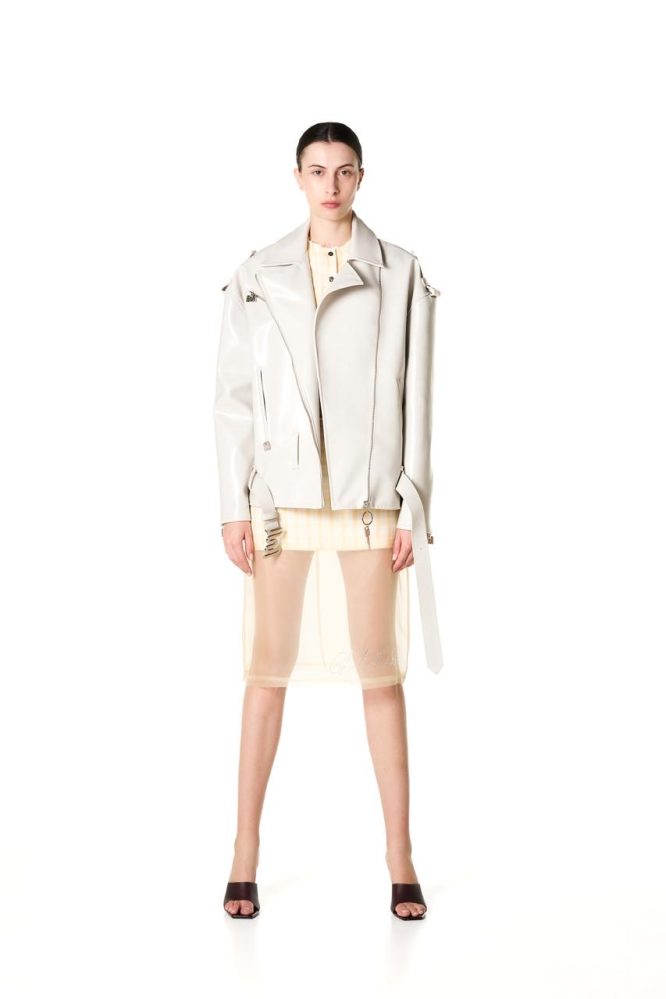 ΔΕΡΜΑΤΙΝΟ JACKET OVERSIZE (ICE) MILKWHITE new arrivals 4