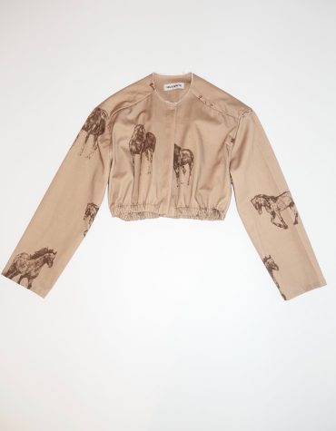 CROPPED JACKET (CAMEL HORSES) MILKWHITE ΜΠΛΟΥΖΕΣ 2