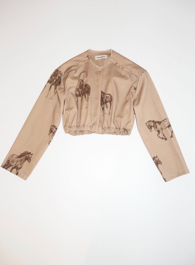 CROPPED JACKET (CAMEL HORSES) MILKWHITE ΝΕΕΣ ΑΦΙΞΕΙΣ 4