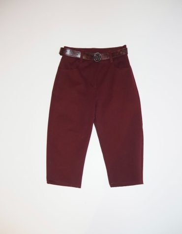 ΒΕΡΜΟΥΔΑ (BORDEAUX) MILKWHITE pants