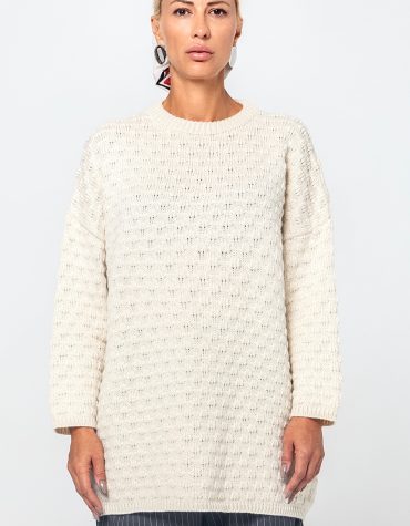 SONIA OVERSIZED ΠΛΕΚΤΗ ΜΠΛΟΥΖΑ (CREAM) MAMOUSH ΜΠΛΟΥΖΕΣ