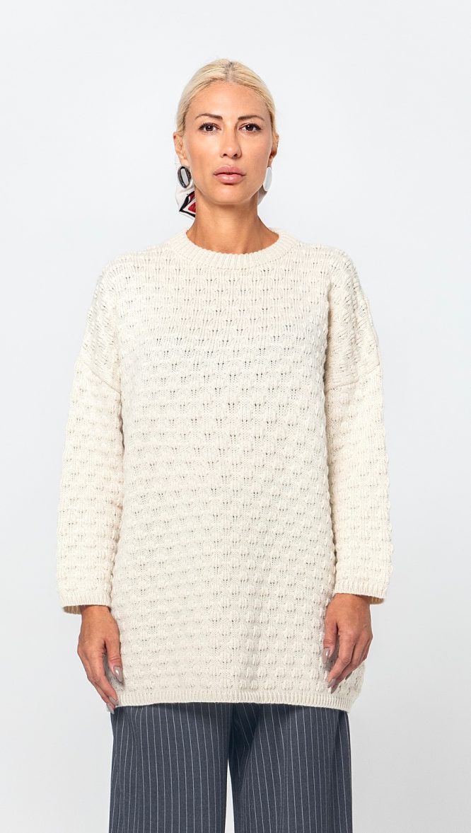 SONIA OVERSIZED ΠΛΕΚΤΗ ΜΠΛΟΥΖΑ (CREAM) MAMOUSH ΝΕΕΣ ΑΦΙΞΕΙΣ 2