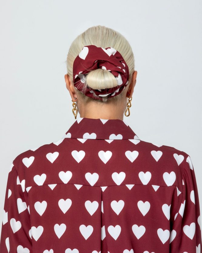 SCRUNCHIES (BURGUNDY HEARTS) MAMOUSH ΝΕΕΣ ΑΦΙΞΕΙΣ 3