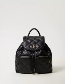 ‘AUDREY’ ΚΑΠΙΤΟΝΕ BACKPACK ΜΕ OVAL T (BLACK) TWINSET ΝΕΕΣ ΑΦΙΞΕΙΣ 9