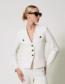 BLAZER JACKET ΜΕ ΔΙΑΚΟΣΜΗΤΙΚΑ ΚΟΥΜΠΙΑ TWINSET new arrivals 9