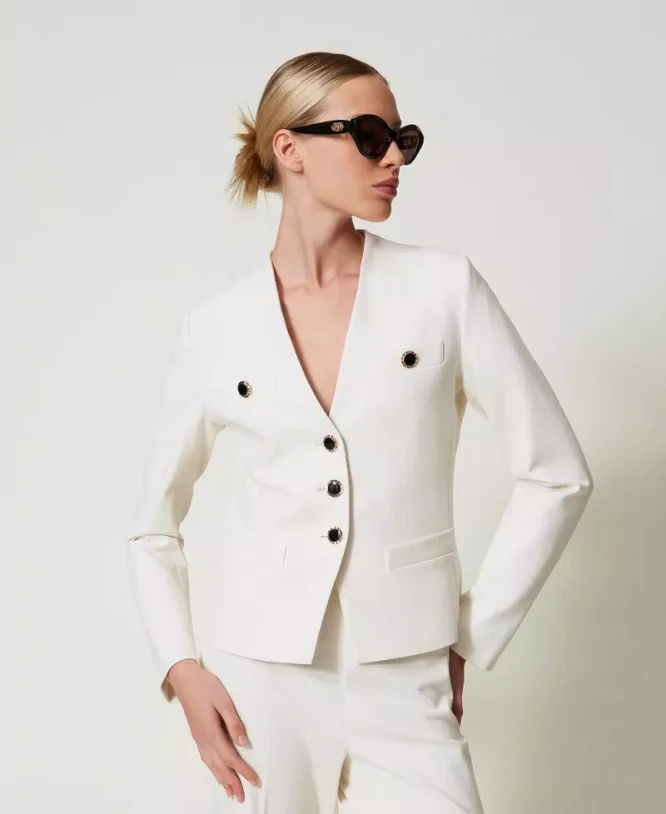 BLAZER JACKET ΜΕ ΔΙΑΚΟΣΜΗΤΙΚΑ ΚΟΥΜΠΙΑ TWINSET new arrivals 3