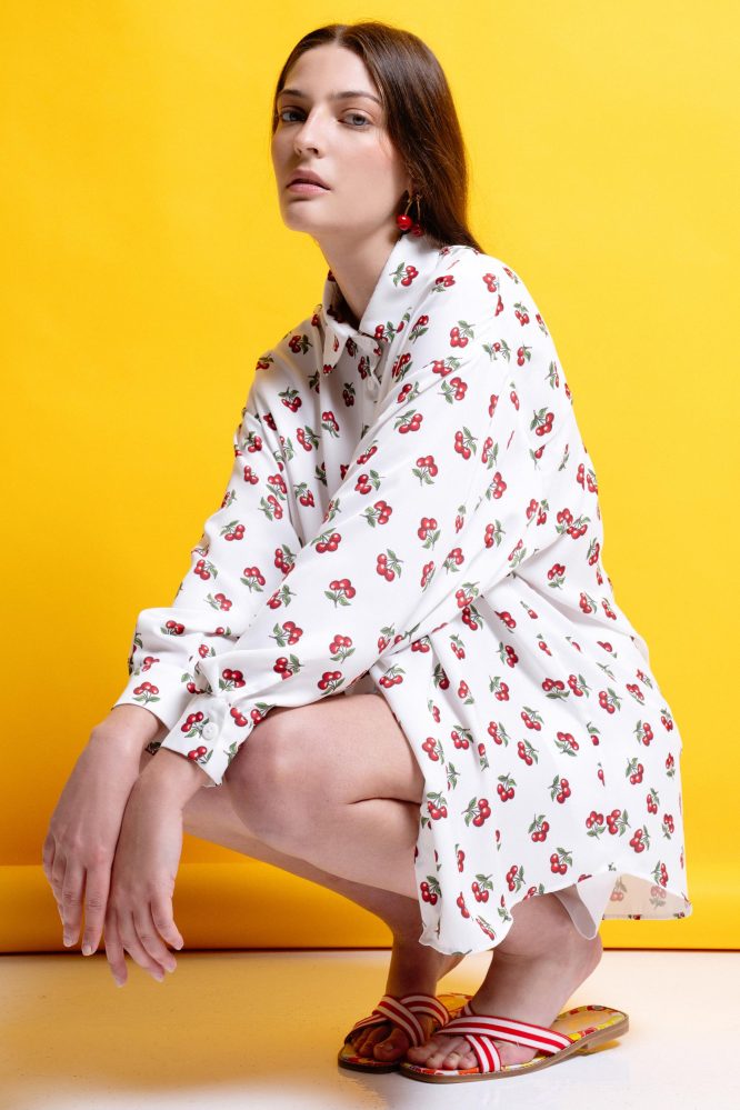 ‘LUCIA’ OVERSIZED ΑΣΥΜΜΕΤΡΟ ΠΟΥΚΑΜΙΣΟ (CHERRY) MAMOUSH new arrivals 3